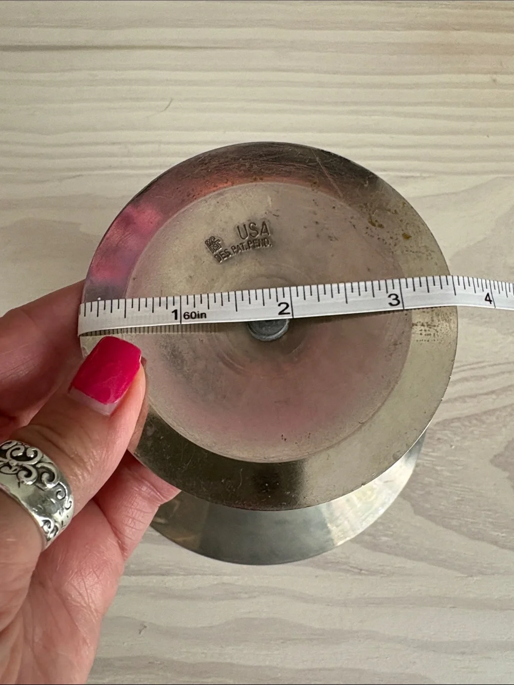 Mid Century Modern Arthur Salm Nickle Plated Silhouette Compote Bowl Dish